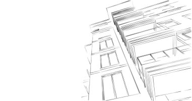 soyut mimari duvar kağıdı tasarımı, dijital konsept arkaplan