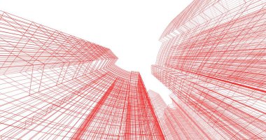 soyut mimari duvar kağıdı tasarımı, dijital konsept arkaplan