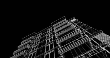 soyut mimari duvar kağıdı tasarımı, dijital konsept arkaplan