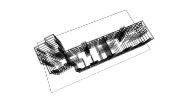 soyut mimari duvar kağıdı tasarımı, dijital konsept arkaplan