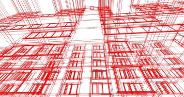 soyut mimari duvar kağıdı tasarımı, dijital konsept arkaplan