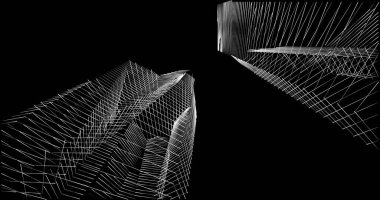 soyut mimari duvar kağıdı tasarımı, dijital konsept arkaplan