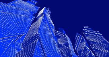 minimal geometrik şekiller, mimari çizgiler