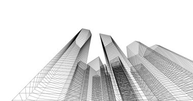 soyut mimari duvar kağıdı tasarımı, dijital konsept arkaplan