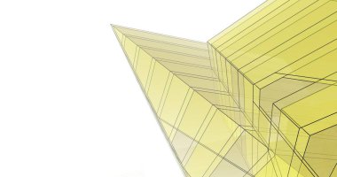 Mimari sanat konseptinde soyut çizgiler, minimum geometrik şekiller. 