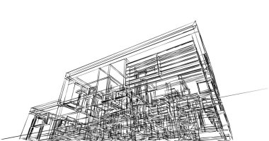 soyut mimari duvar kağıdı tasarımı, dijital konsept arkaplan