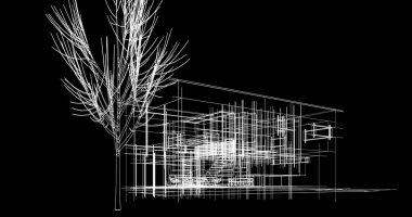 soyut mimari duvar kağıdı tasarımı, dijital konsept arkaplan
