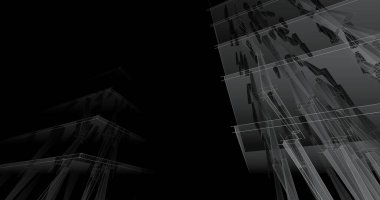 soyut mimari duvar kağıdı tasarımı, dijital konsept arkaplan