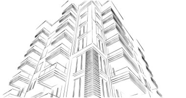 soyut mimari duvar kağıdı tasarımı, dijital konsept arkaplan