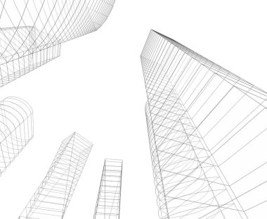 soyut mimari duvar kağıdı tasarımı, dijital konsept arkaplan