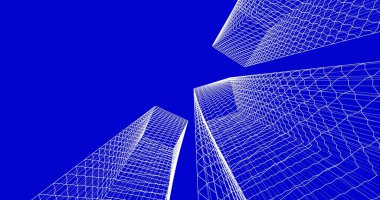 soyut mimari duvar kağıdı tasarımı, dijital konsept arkaplan