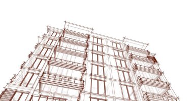 soyut mimari duvar kağıdı tasarımı, dijital konsept arkaplan