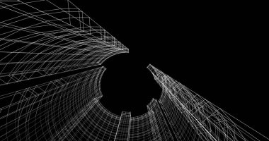 soyut mimari duvar kağıdı tasarımı, dijital konsept arkaplan