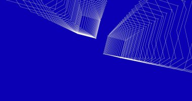 Mimari sanat konseptinde soyut çizgiler, minimum geometrik şekiller. 