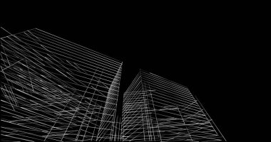 soyut mimari duvar kağıdı tasarımı, dijital konsept arkaplan