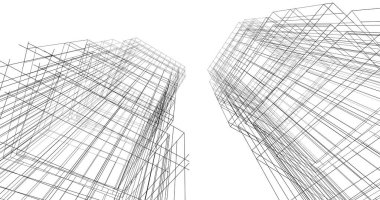 soyut mimari duvar kağıdı tasarımı, dijital konsept arkaplan