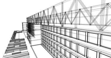 soyut mimari duvar kağıdı tasarımı, dijital konsept arkaplan
