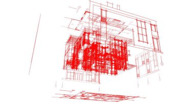 soyut mimari duvar kağıdı tasarımı, dijital konsept arkaplan