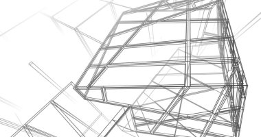 soyut mimari duvar kağıdı tasarımı, dijital konsept arkaplan