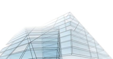 Mimari sanat konseptinde soyut çizgiler, minimum geometrik şekiller. 