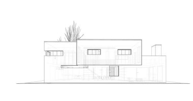 soyut mimari duvar kağıdı tasarımı, dijital konsept arkaplan