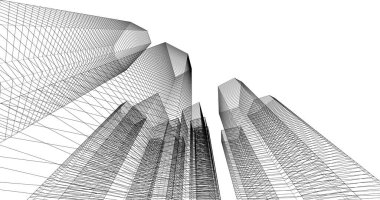 soyut mimari duvar kağıdı tasarımı, dijital konsept arkaplan