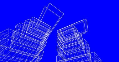 soyut mimari duvar kağıdı tasarımı, dijital konsept arkaplan