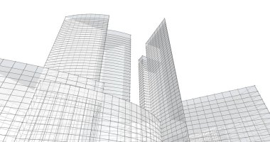 soyut mimari duvar kağıdı tasarımı, dijital konsept arkaplan