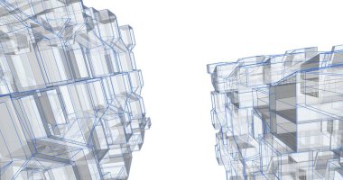 soyut mimari duvar kağıdı tasarımı, dijital konsept arkaplan