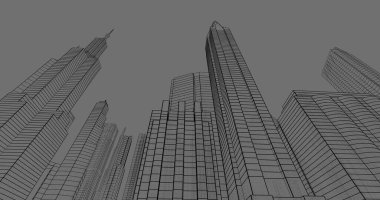 soyut mimari duvar kağıdı tasarımı, dijital konsept arkaplan