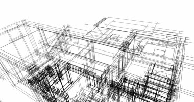 soyut mimari duvar kağıdı tasarımı, dijital konsept arkaplan