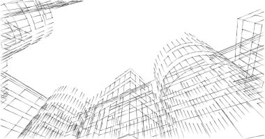 soyut mimari duvar kağıdı tasarımı, dijital konsept arkaplan