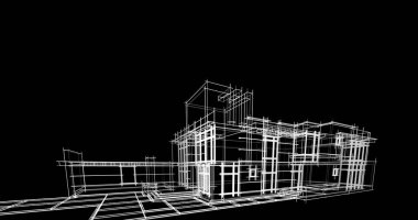 soyut mimari duvar kağıdı tasarımı, dijital konsept arkaplan