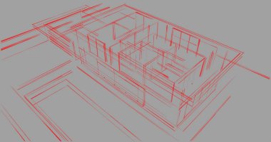 soyut mimari duvar kağıdı tasarımı, dijital konsept arkaplan