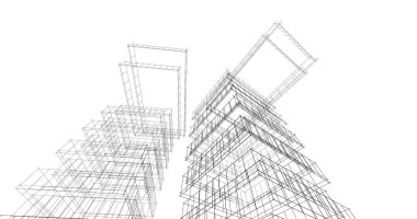 soyut mimari duvar kağıdı tasarımı, dijital konsept arkaplan