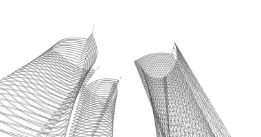 soyut mimari duvar kağıdı tasarımı, dijital konsept arkaplan