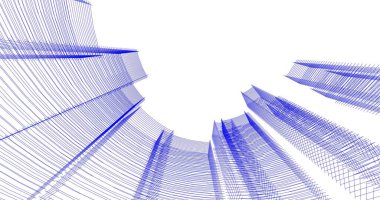 soyut mimari duvar kağıdı tasarımı, dijital konsept arkaplan