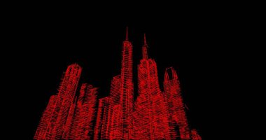 Mimari sanat konseptinde soyut çizgiler, minimum geometrik şekiller. 