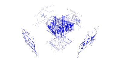 soyut mimari duvar kağıdı tasarımı, dijital konsept arkaplan