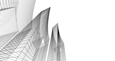 soyut mimari duvar kağıdı tasarımı, dijital konsept arkaplan