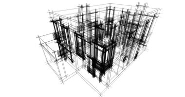 soyut mimari duvar kağıdı tasarımı, dijital konsept arkaplan