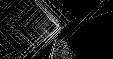 soyut mimari duvar kağıdı tasarımı, dijital konsept arkaplan