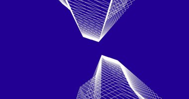 Mimari sanat konseptinde soyut çizgiler, minimum geometrik şekiller. 