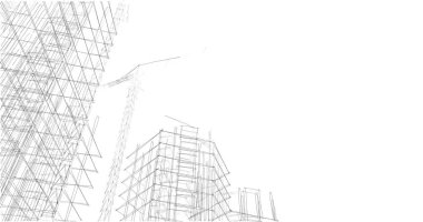 soyut mimari duvar kağıdı tasarımı, dijital konsept arkaplan