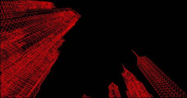 Mimari sanat konseptinde soyut çizgiler, minimum geometrik şekiller. 