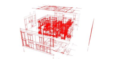 soyut mimari duvar kağıdı tasarımı, dijital konsept arkaplan