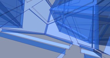 minimal geometrik şekiller, mimari çizgiler