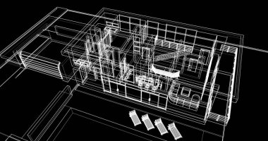 soyut mimari duvar kağıdı tasarımı, dijital konsept arkaplan
