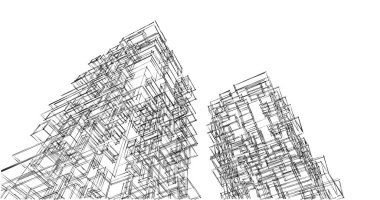 soyut mimari duvar kağıdı tasarımı, dijital konsept arkaplan