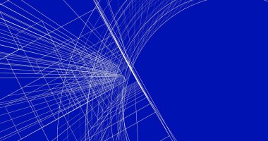 Arkaplanda mimari bina 3d illüstrasyon